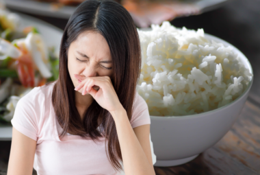 Allergic reaction to rice