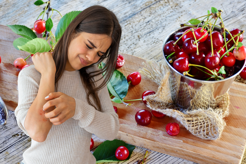 Allergic reaction to cherries