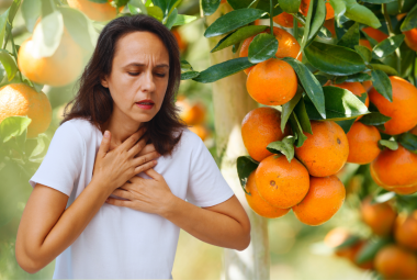 Allergic reaction to oranges